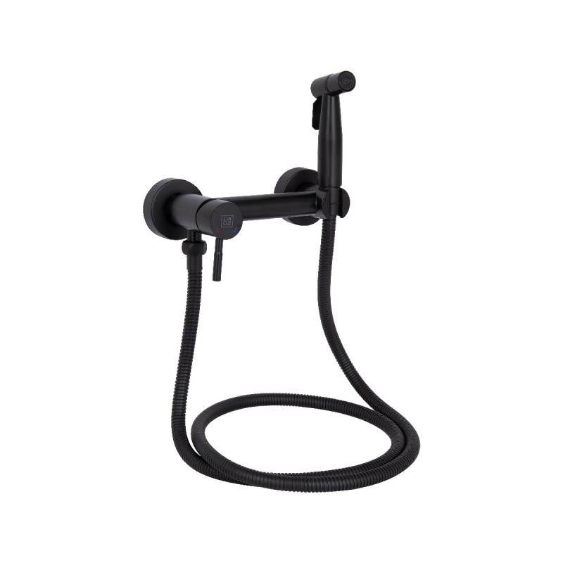 Набор для гигиенического душа со смесителем Lidz Aria 110 округлый LDARI110BLA43394 Black