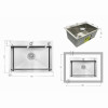Мийка для кухні інтегрована Lidz Handmade H5843 Brushed Steel 3,0/1,0 мм LDH5843BRU49442