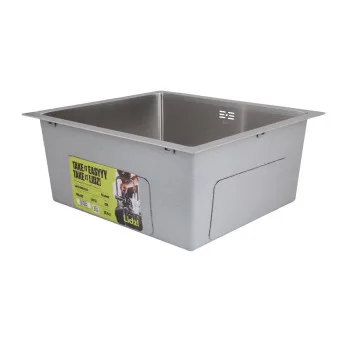 Мийка для кухні інтегрована під стільницю Lidz Handmade H4843 Brushed Steel 3,0/1,0 мм LDH4843BRU49441