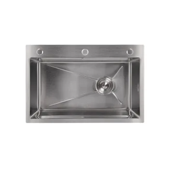 Мийка для кухні інтегрована Lidz Handmade H6845 Brushed Steel 3,0/1,0 мм LDH6845BRU49455