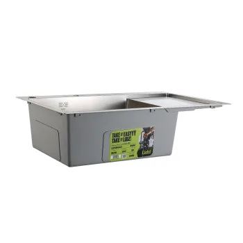 Мойка для кухни интегрированная Lidz Handmade Max 500 H7849R Brushed Steel, 3,0/1,0 мм, крыло справа, увеличенная чаша LDH7849RBRU49464