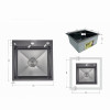 Lidz Handmade H5050HB Мойка для кухни интегрированная Decor Black PVD Honeycomb 2,5/0,5 мм LDH5050BDECPVD48369