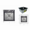 Мойка для кухни интегрированная Lidz Handmade H4545HB Decor Black PVD Honeycomb 2,5/0,5 мм LDH4545HDECBLM49438