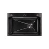Мойка для кухни интегрированная Lidz Handmade H6845HB Decor Black PVD Honeycomb 3,0/1,0 мм LDH6845HDECBLM49445