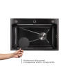 Мойка для кухни интегрированная Lidz Handmade H6845HB Decor Black PVD Honeycomb 3,0/1,0 мм LDH6845HDECBLM49445