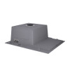 Мийка для кухні інтегрована Lidz Handmade H6350R крило праворуч (LDH6350BRUR45587) Brushed Steel 3,0/1,0 мм