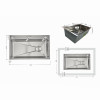Мийка для кухні інтегрована Lidz Handmade H7545 Brushed Steel 3,0/1,0 мм LDH7545BRU49457