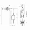 Комплект арматура с клапаном боковой подачи 1/2 Lidz