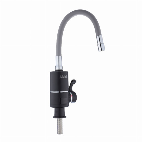 Проточный кран-водонагреватель с гибким изливом для кухни Lidz Warm 064 LDWAR064GRE49094 Black/Grey