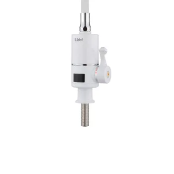 Проточний кран-водонагрівач з гнучким виливом для кухні  Lidz Warm 065  LDWAR065WHI49097 White/White