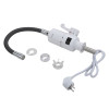 Проточний кран-водонагрівач з гнучким виливом для кухні  Lidz Warm 065  LDWAR065BLA49095 White/Black