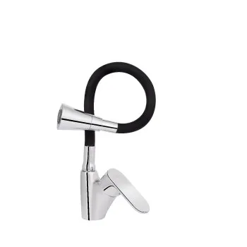 Змішувач для кухні Lidz Tani 007F3 з гнучким виливом (k40) LDTAN007F3BCR37649 Chrome/Black