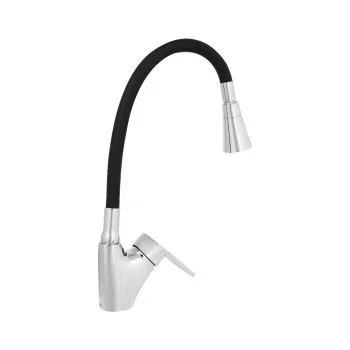 Змішувач для кухні Lidz Tani 007F3 з гнучким виливом (k40) LDTAN007F3BCR37649 Chrome/Black