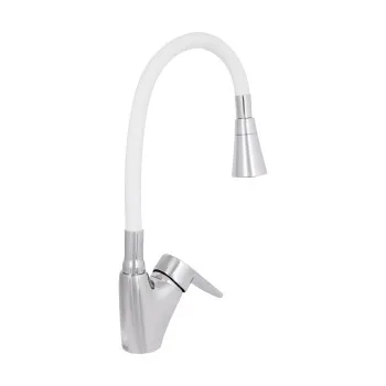 Змішувач для кухні Lidz Tani 007F3 з гнучким виливом (k40) LDTAN007F3WCR40423 Chrome/White