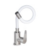 Смеситель для кухни Lidz Vida 015F3 с гибким изливом (k35) LDVID015F3WHI43357 White / Nickel