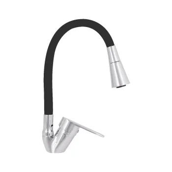 Змішувач для кухні Lidz Tani 008F3 з гнучким виливом (k40) LDTAN008F3BCR39484 Chrome/Black