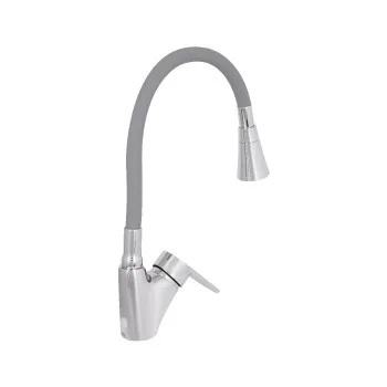 Змішувач для кухні Lidz Tani 007F3 з гнучким виливом (k40) LDTAN007F3GCR31869 Chrome/Grey