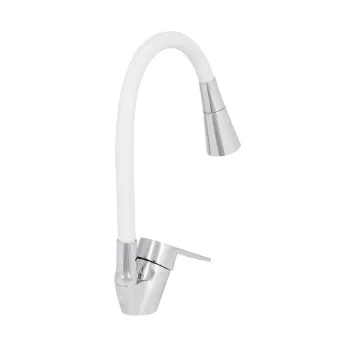 Змішувач для кухні Lidz Tani 008F3 з гнучким виливом (k40) LDTAN008F3WCR37037 Chrome/White
