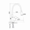 Змішувач для кухні Lidz Tani 007F3 з гнучким виливом (k40) LDTAN007F3BCR37649 Chrome/Black