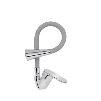 Змішувач для кухні Lidz Tani 008F3 з гнучким виливом (k40) LDTAN008F3GCR39507 Chrome/Grey