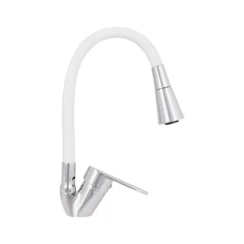 Змішувач для кухні Lidz Tani 008F3 з гнучким виливом (k40) LDTAN008F3WCR37037 Chrome/White