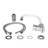 Змішувач для кухні Lidz Aria 015F3 з гнучким виливом (k35) LDARI015F3WHI43362 White / Nickel