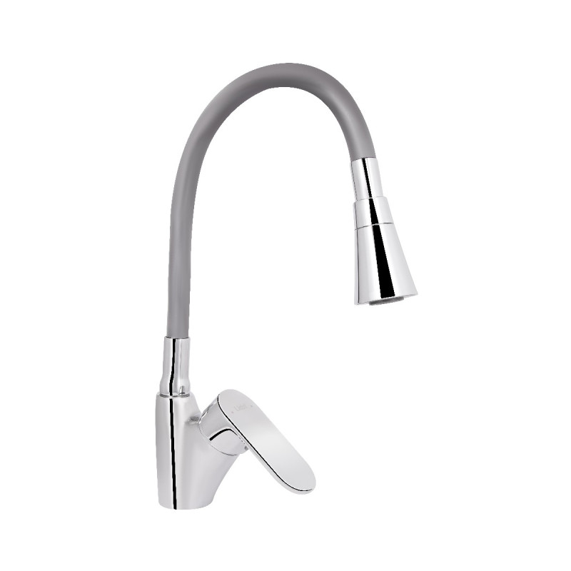 Смеситель для кухни Lidz Tani 007F3 с гибким изливом (k40) LDTAN007F3GCR31869 Chrome/Grey