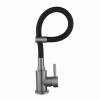Змішувач для кухні Lidz Aria 015F3 (k35) з гнучким виливом LDARI015F3BGRP49564 Graphite/Black
