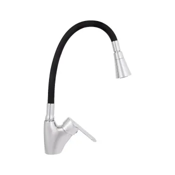Змішувач для кухні Lidz Tani 007F3 з гнучким виливом (k40) LDTAN007F3BCR37649 Chrome/Black