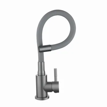Змішувач для кухні Lidz Aria 015F3 (k35) з гнучким виливом LDARI015F3GGRP49565 Graphite/Grey