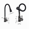 Змішувач для кухні Lidz Aria 015F31 (k35) з гнучким виливом LDARI015F31BGRP49566 Graphite/Black