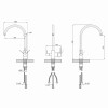 Смеситель для кухни Lidz Aria 020F (k35) LDARI020FNKS43365 Nickel