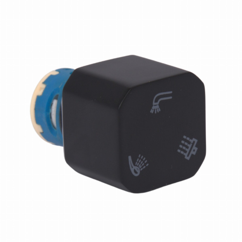 Ручка перемикача на 3 споживача Lidz (25х30х30) для змішувачів Kubis 1030 Black LDKUB253030B349504