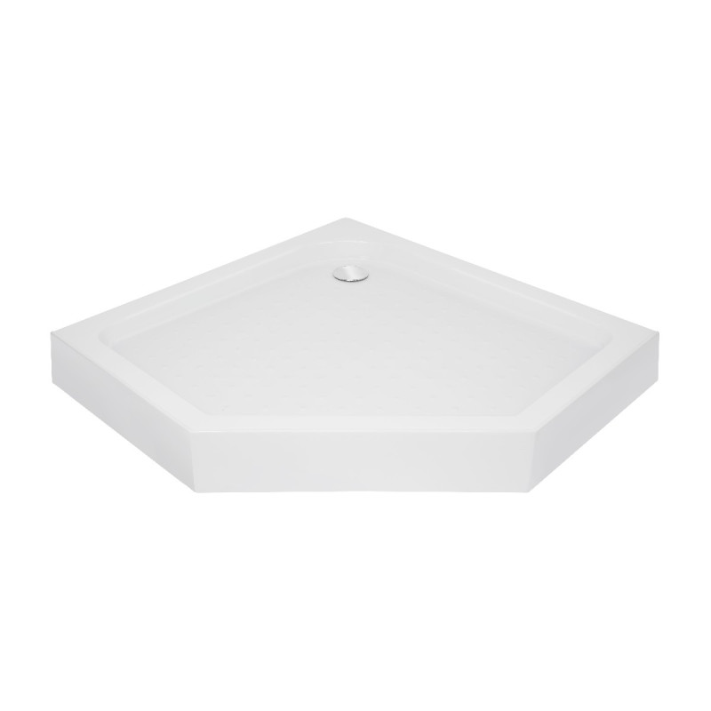 Lidz Душевой поддон DOZORCA SC90x90.LOW, низкий, пятиугольный, акриловый + ножки, диаметр слива 50 мм