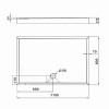 Душовий піддон KAPIELKA ST120x80х14 низький, прямокутний, діаметр зливу 52 мм Lidz