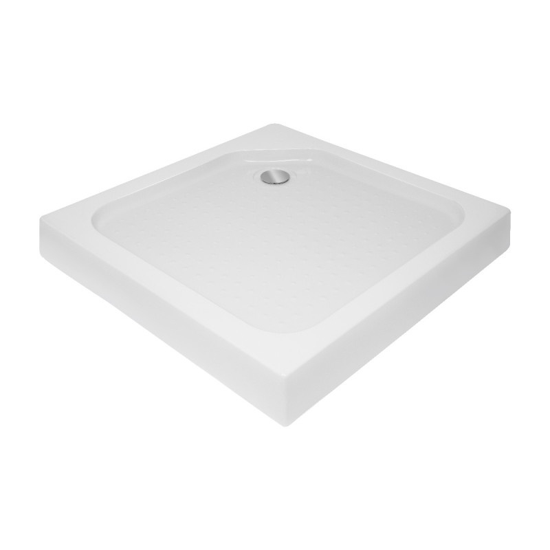 Lidz Душевой поддон KAPIELKA ST90x90х14 низкий квадратный, диаметр слива 52 мм