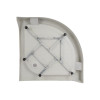 Lidz Душовий піддон KAPIELKA ST80x80x14 низький, напівкруглий, діаметр зливу 52 мм