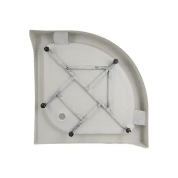 Lidz Душовий піддон KAPIELKA ST80x80x14 низький, напівкруглий, діаметр зливу 52 мм