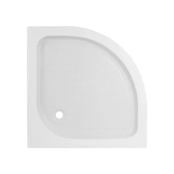 Lidz Душовий піддон KAPIELKA ST80x80x14 низький, напівкруглий, діаметр зливу 52 мм