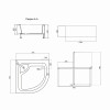 Душевой поддон Lidz KAPIELKA ST80x80x41 см с панелью