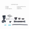 Комплект Lidz Handmade H6350R Мойка для кухни интегрированная крыло справа Brushed в комплекте с дозатором + Lidz K01G Корзина для кухонной мойки