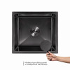 Акционный набор Lidz: мойка Handmade H4843 Black PVD 3,0/1,0 мм + K01B Корзина для кухонной мойки
