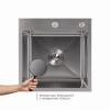Акційний набір Lidz: мийка Handmade H4545 Decor 2,5/0,5 мм + K01G Корзина для кухонной мойки