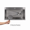 Комплект Lidz: Handmade H7545 Мийка для кухні інтегрована Brushed Steel у комплекті з дозатором + Подрібнювач для мийки Black