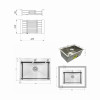 Комплект Lidz: Handmade H5843 Мийка для кухні інтегрована Brushed Steel у комплекті з дозатором + Кошик для кухонної мийки K01G