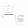 Комплект Lidz Handmade H6050H Мойка для кухни интегрированная Decor Honeycomb в комплекте с дозатором + Lidz K01G Корзина для кухонной мойки
