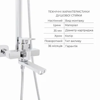 Набір змішувачів Wawel 001 + Wawel 1030 Chrome