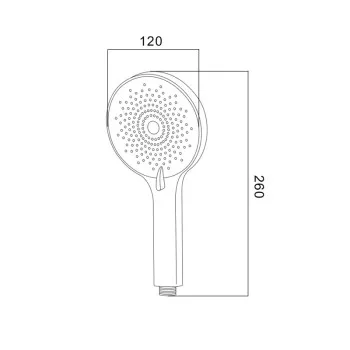 Лійка для ручного душу Lidz Niagara 32 120 мм округла LDNIA32CRM47554 Chrome