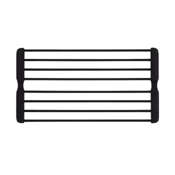 Сушарка на кухонну мийку з присоскою Lidz Acsis LA09 Black, кругла основа, для посуду 440х224 мм LDACSLA09BLM49777