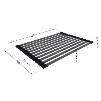 Сушарка на кухонну мийку Lidz Acsis LA14 Black, плоска основа, для посуду 430х300 мм LDACSLA14BLM49768